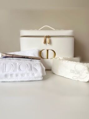 Dior White Vanity Mirror Case Bundle Set/NIB